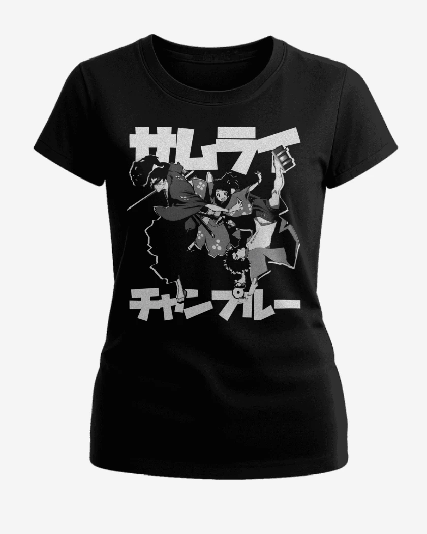Polera de Mujer Negro de Champloo Samurais