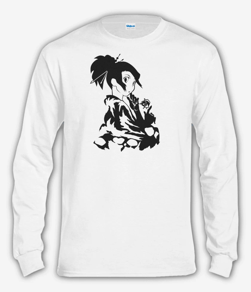 Polera manga larga Blanco de Samurai Champloo Fuu
