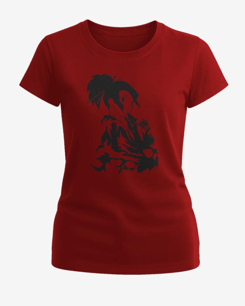 Polera de Mujer Rojo de Samurai Champloo Fuu