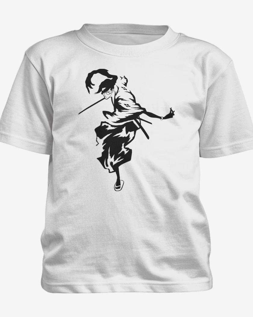 Polera de niño Blanco de Samurai Champloo Jin
