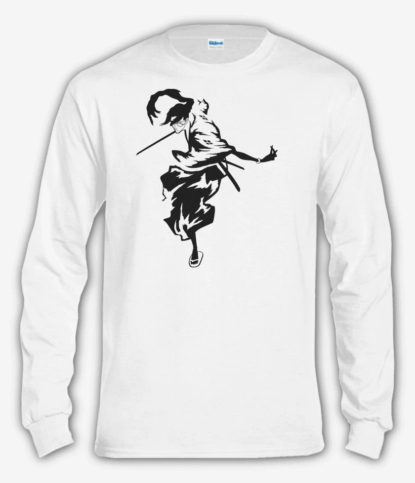 Polera manga larga Blanco de Samurai Champloo Jin