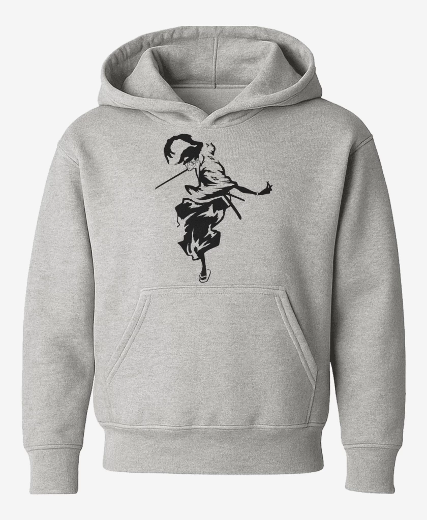Poleron de niño Gris Melange de Samurai Champloo Jin