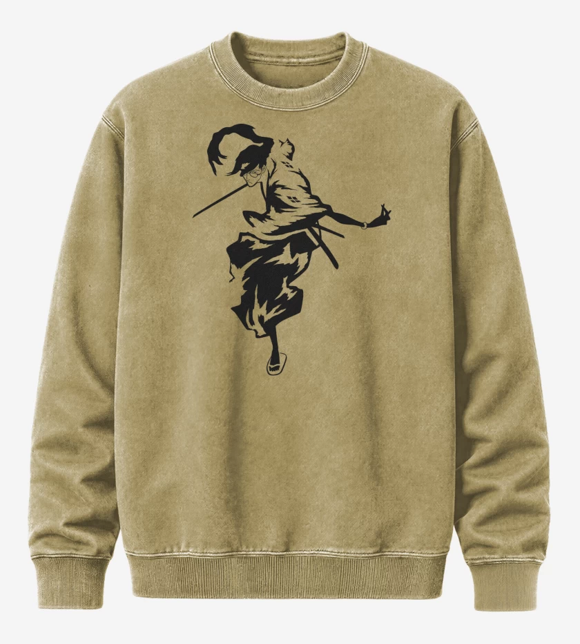 Poleron Polo Acid Wash Beige de Samurai Champloo Jin