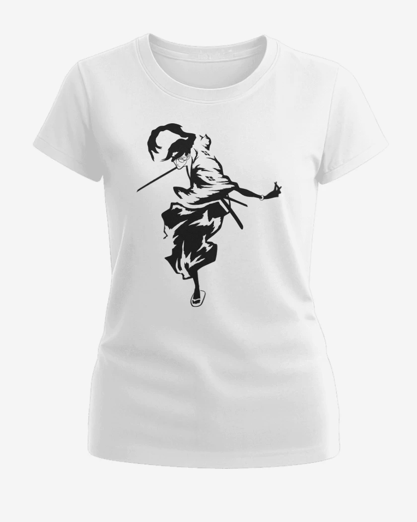 Polera de Mujer Blanco de Samurai Champloo Jin