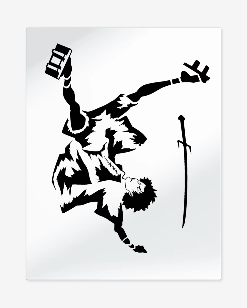 Print metalico Blanco de Samurai Champloo Mugen