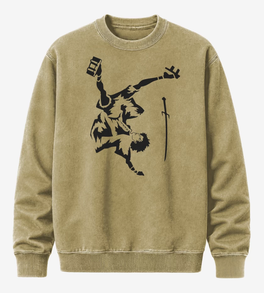 Poleron Polo Acid Wash Beige de Samurai Champloo Mugen