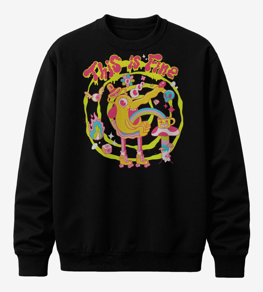 Poleron polo Negro de This is Fine 