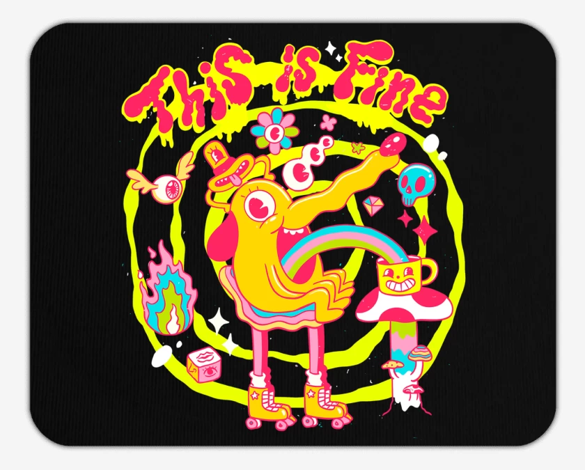 Mousepad This is Fine 