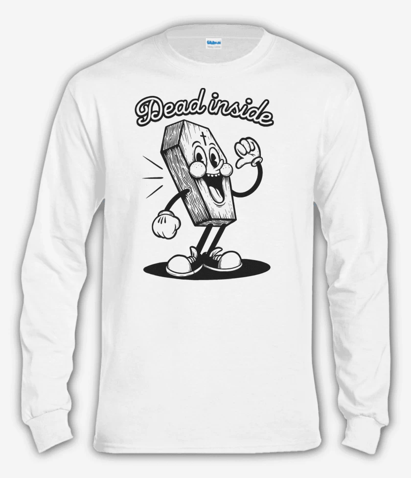 Polera manga larga Blanco de Dead Inside Casket
