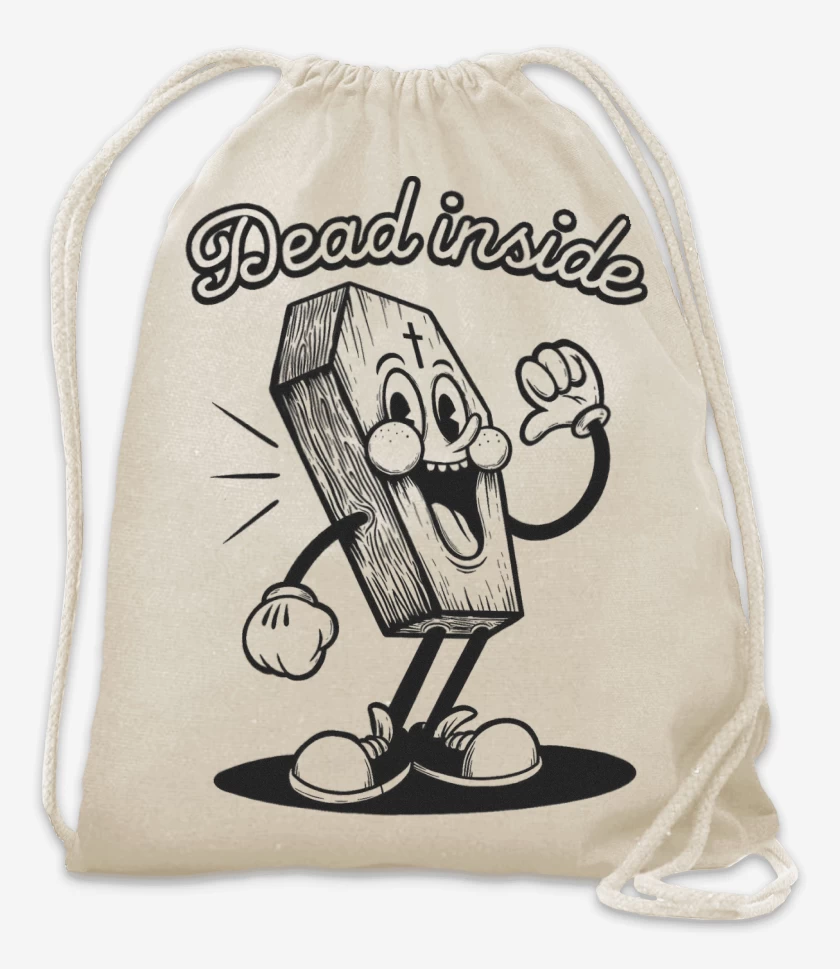 Mochila Blanco de Dead Inside Casket