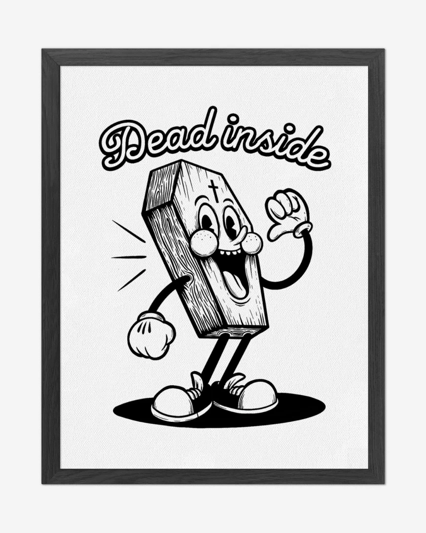 Cuadro decorativo Blanco de Dead Inside Casket