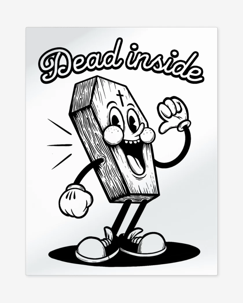 Print metalico Blanco de Dead Inside Casket