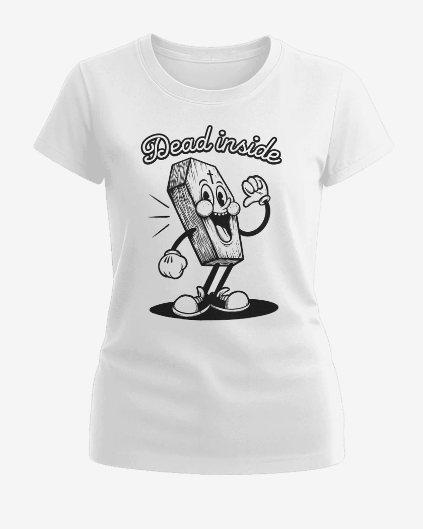 Polera de Mujer Blanco de Dead Inside Casket