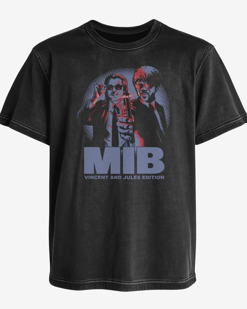 Polera desgastada Negro de Los Hombres de Negro 