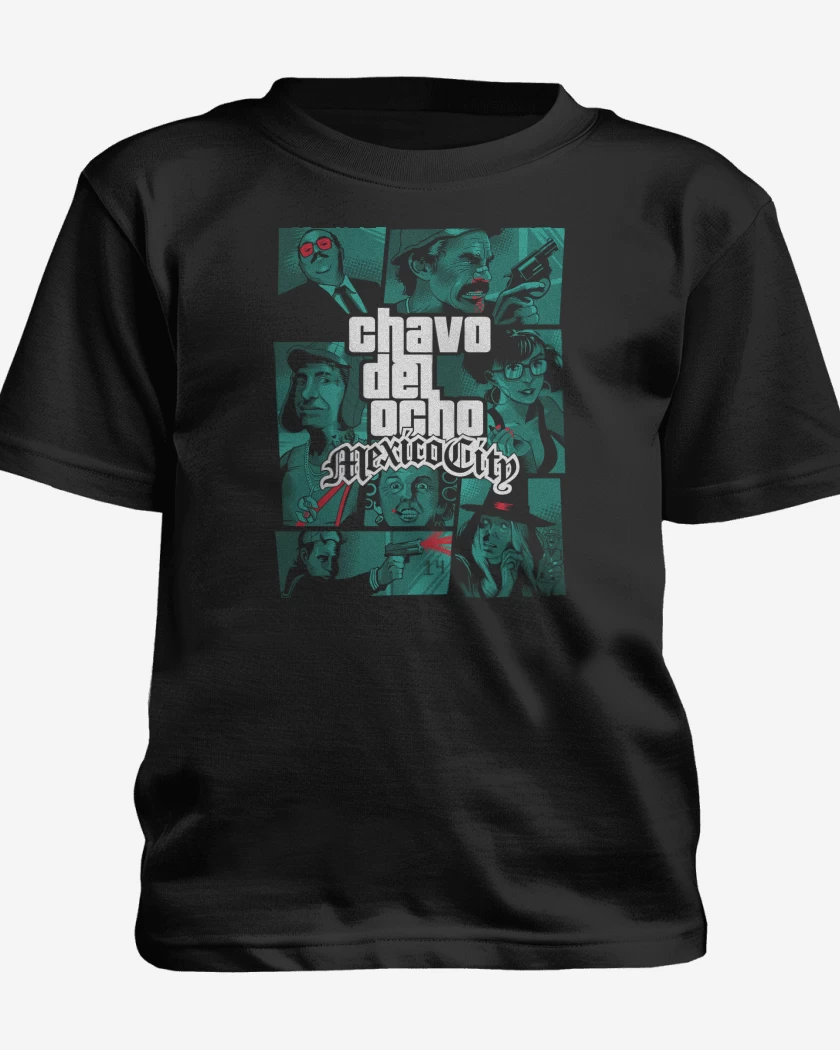 Polera de niño Negro de GTA Chavo del 8
