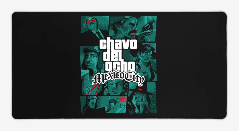 Mouse pad Gamer Negro de GTA Chavo del 8