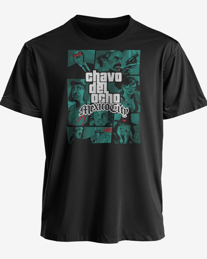 Polera premium Negro de GTA Chavo del 8