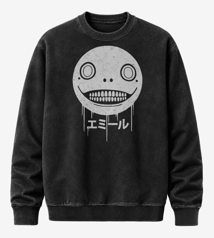 Poleron Polo Acid Wash Negro de Nier Emil 