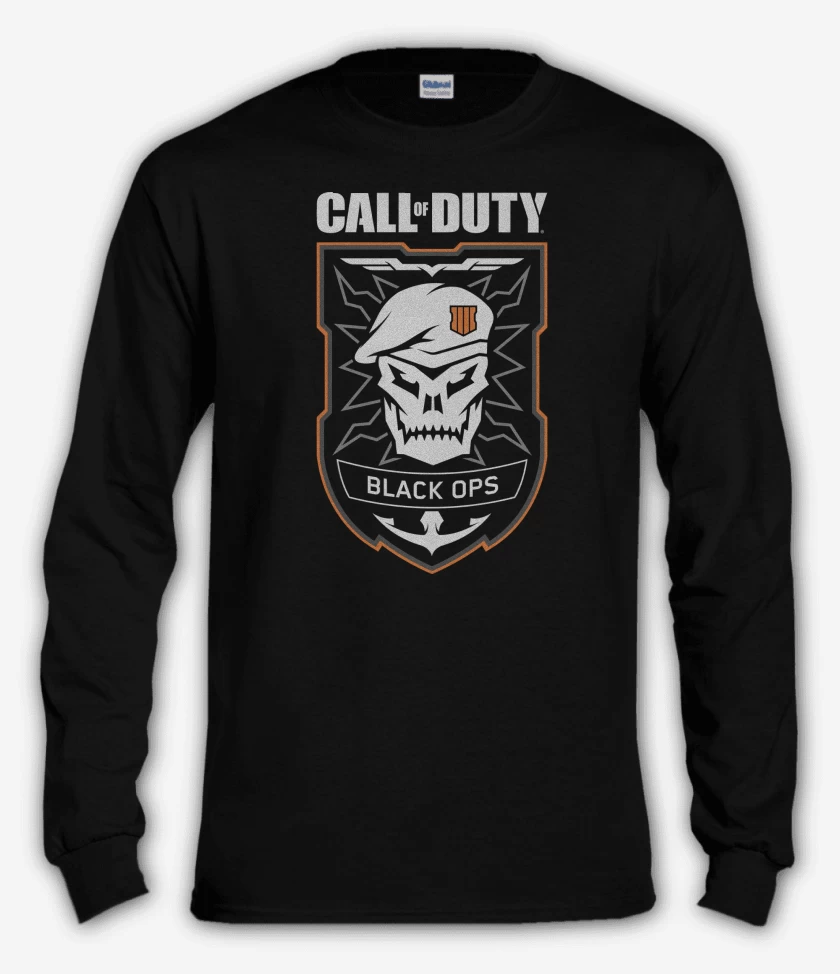 Polera manga larga Negro de Call of Duty Black Ops