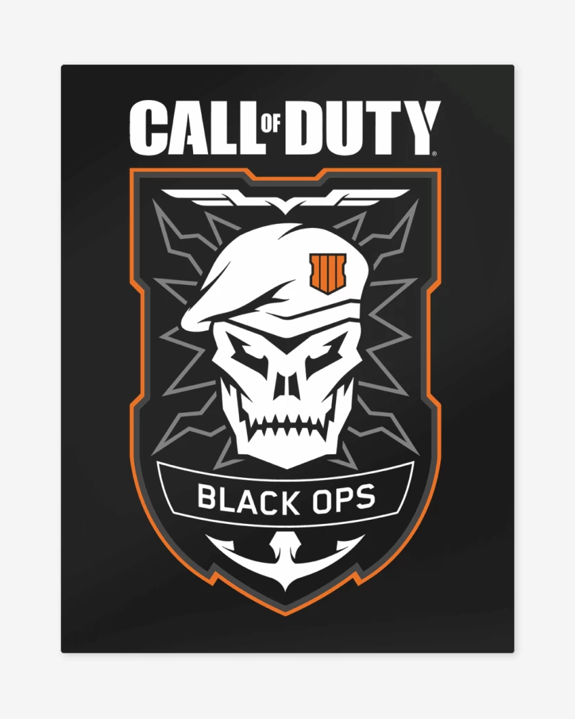 Print metalico Negro de Call of Duty Black Ops