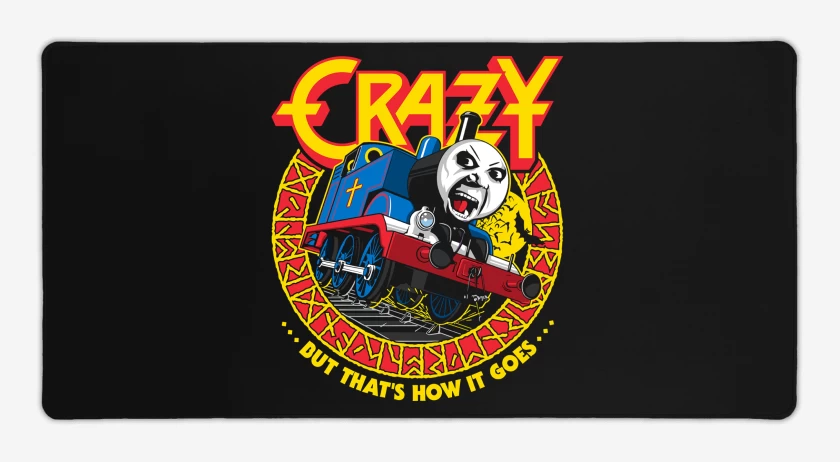 Mouse pad Gamer Negro de Crazy Train 