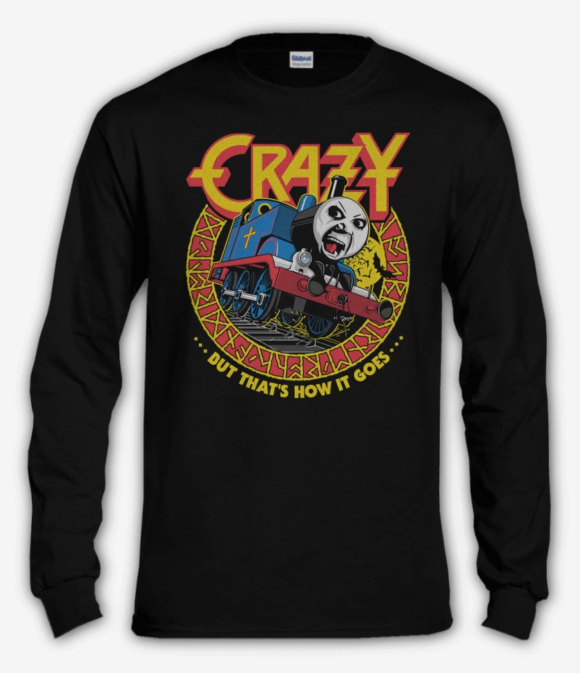 Polera manga larga Negro de Crazy Train 