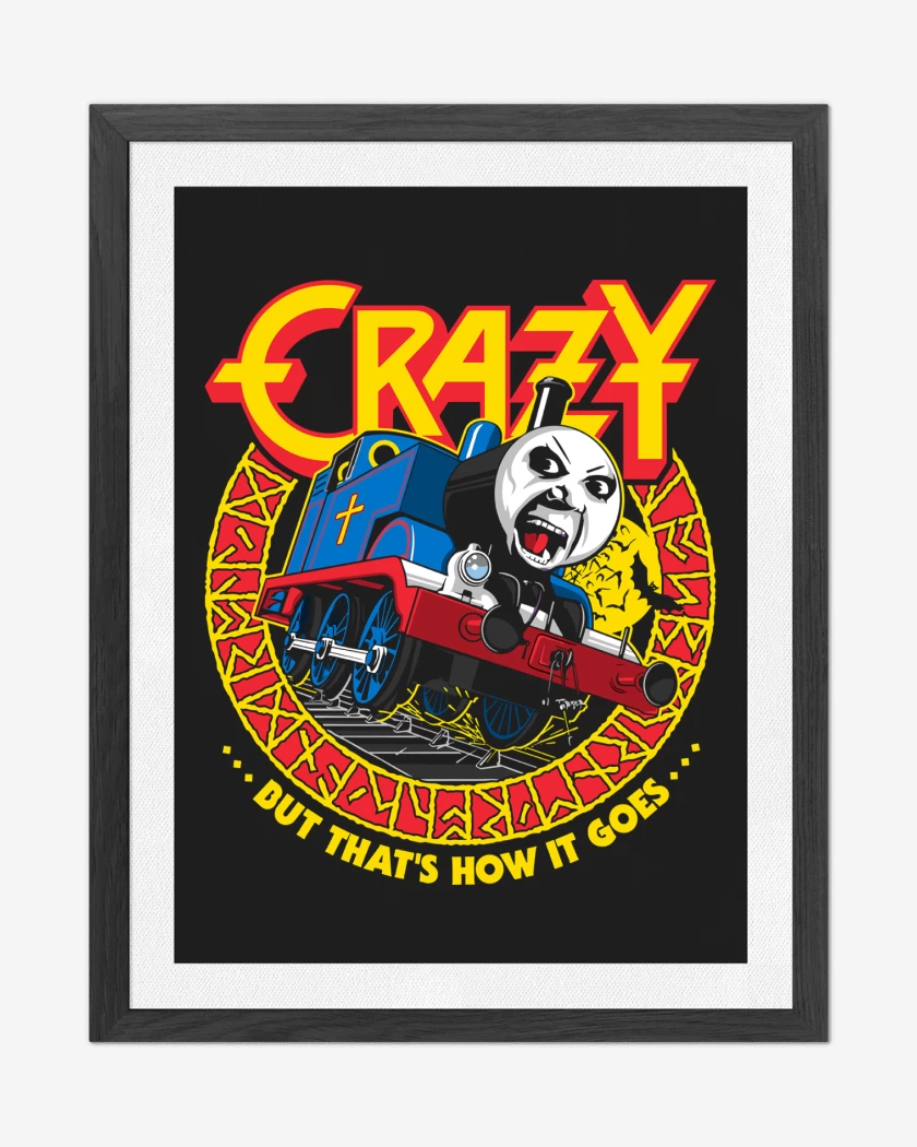 Cuadro decorativo Negro de Crazy Train 