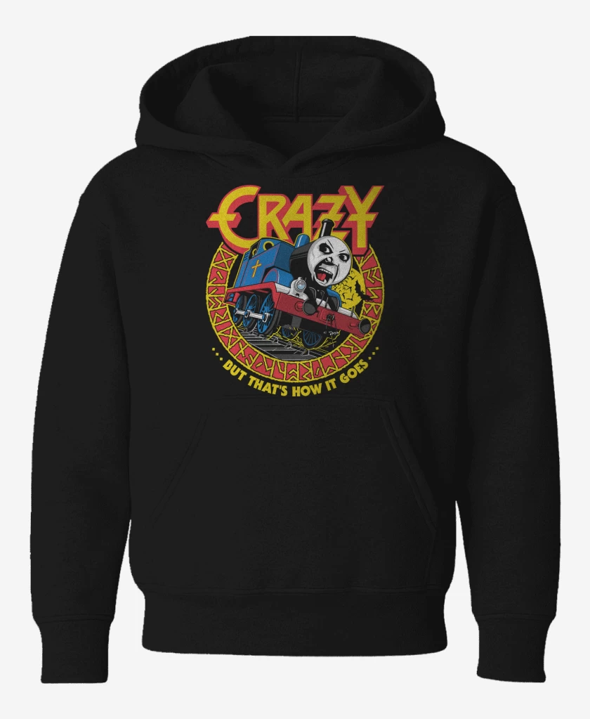 Poleron de niño Negro de Crazy Train 