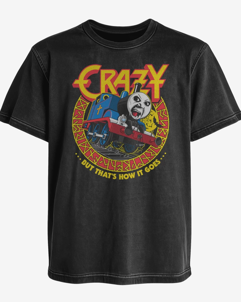 Polera desgastada Crazy Train 