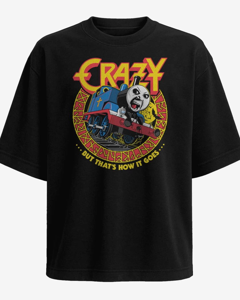 Polera Oversize Negro de Crazy Train 