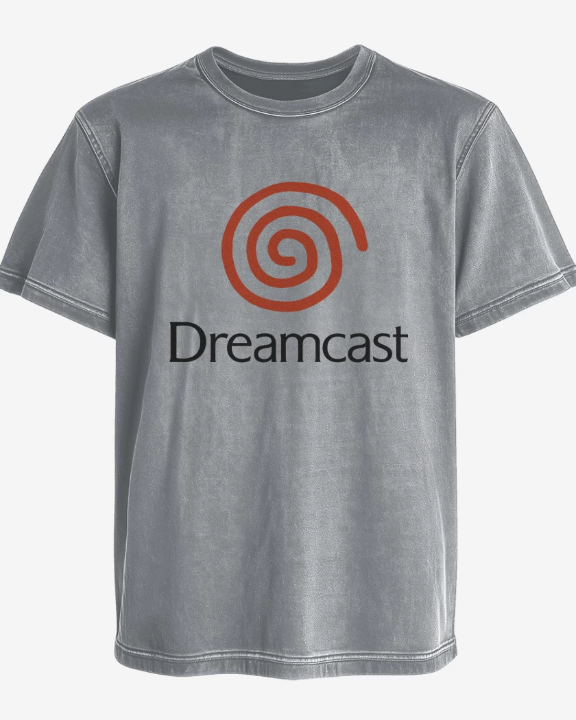 Polera desgastada Gris Melange de Consolas Dreamcast