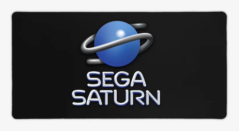 Mouse pad Gamer Negro de Consolas Sega Saturn