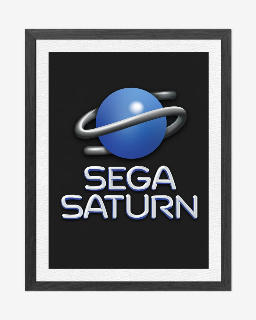 Cuadro decorativo Negro de Consolas Sega Saturn