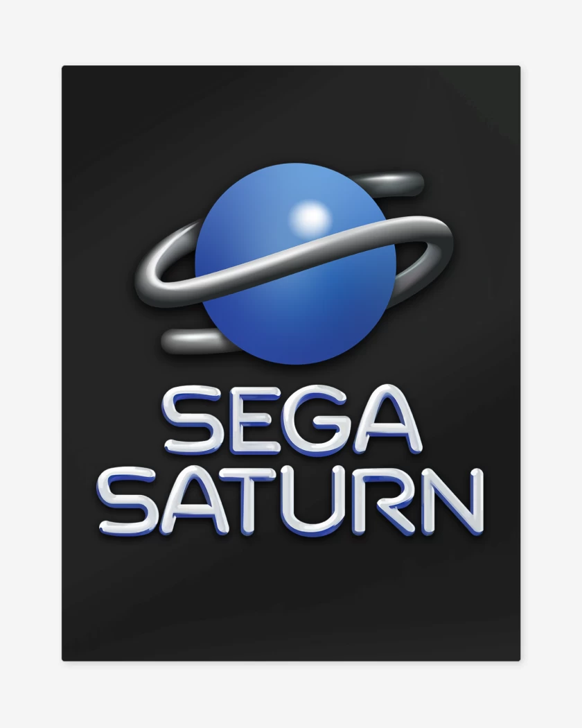 Print metalico Negro de Consolas Sega Saturn