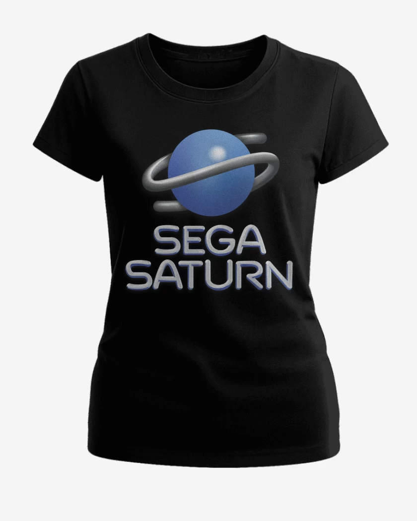 Polera de Mujer Negro de Consolas Sega Saturn
