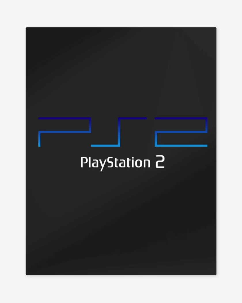 Print metalico Negro de Consolas PS2