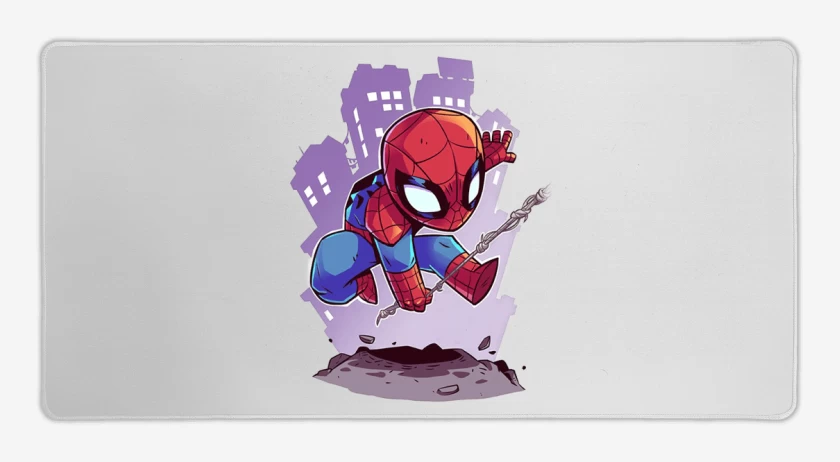 Mouse pad Gamer Blanco de Chibi Araña