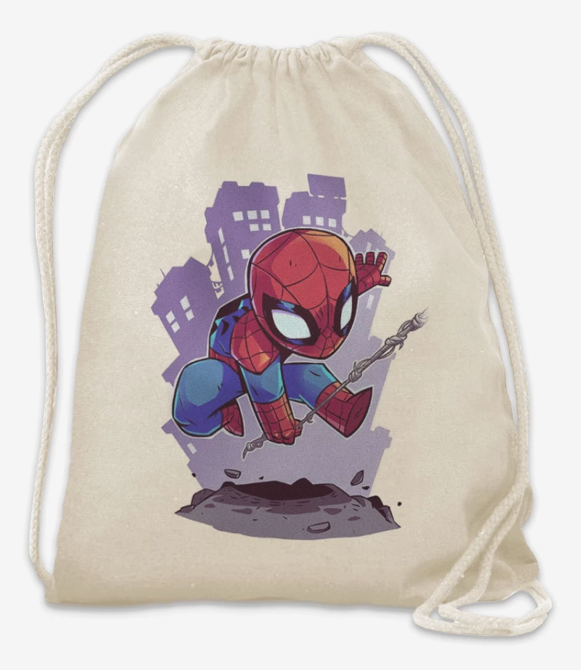 Mochila Blanco de Chibi Araña