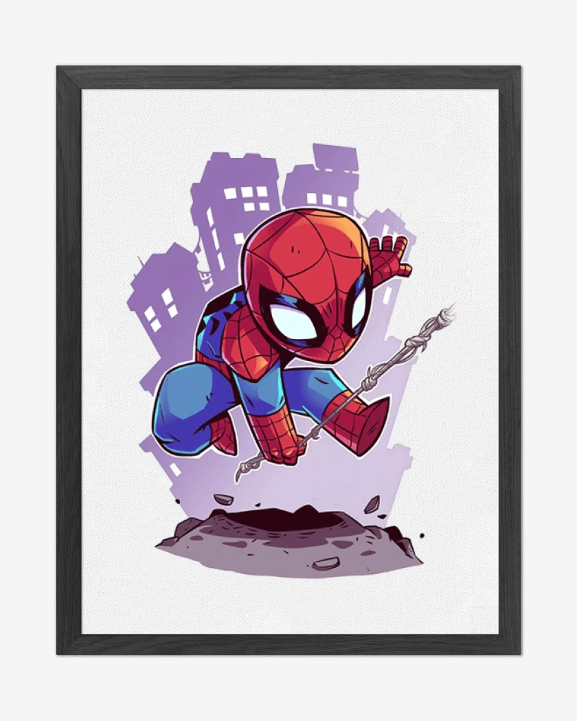 Cuadro decorativo Blanco de Chibi Araña