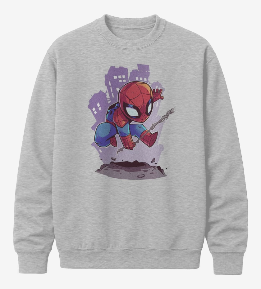 Poleron polo Gris Melange de Chibi Araña