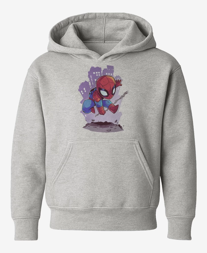Poleron de niño Gris Melange de Chibi Araña