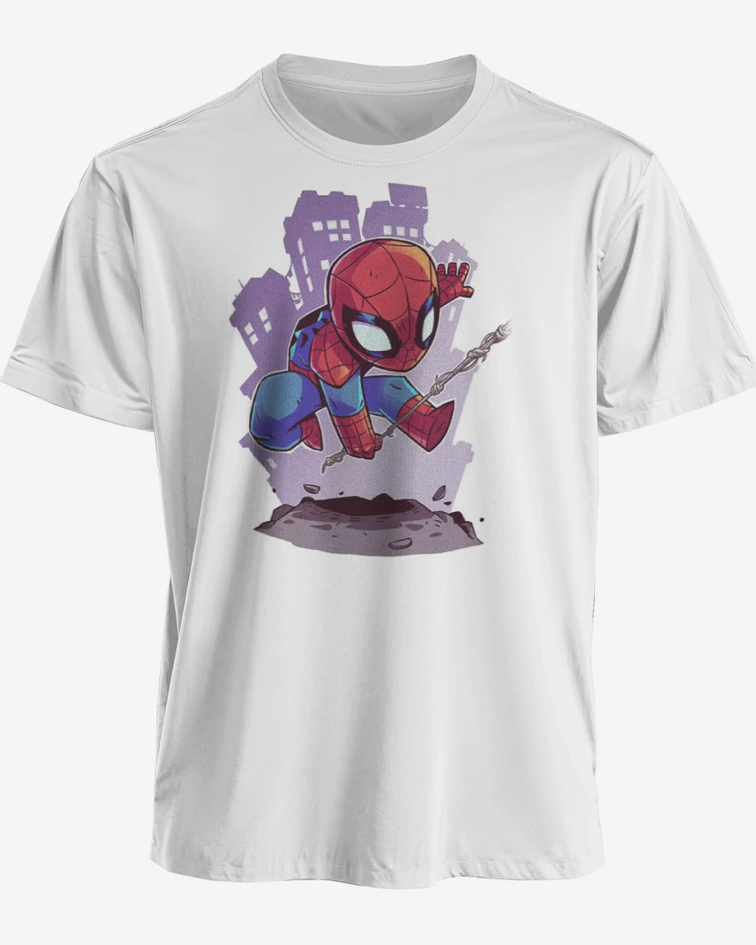 Polera premium Blanco de Chibi Araña