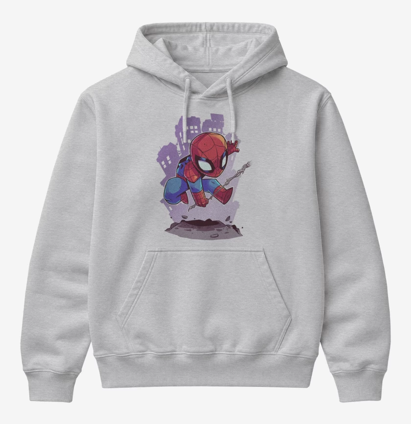 Poleron Canguro básico Gris Melange de Chibi Araña