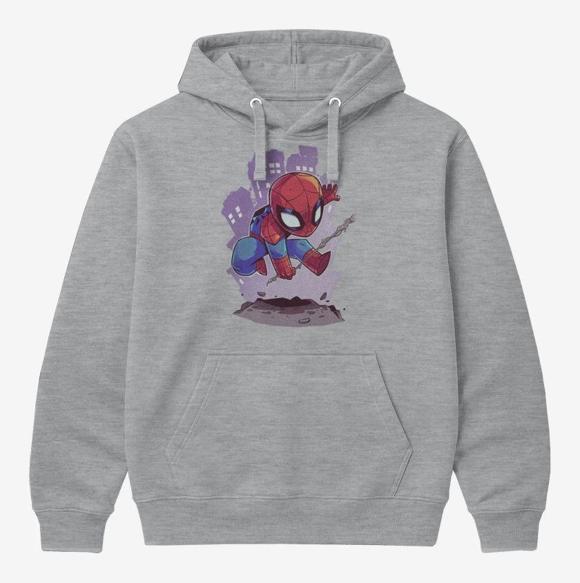 Polerón Canguro Gris Melange de Chibi Araña