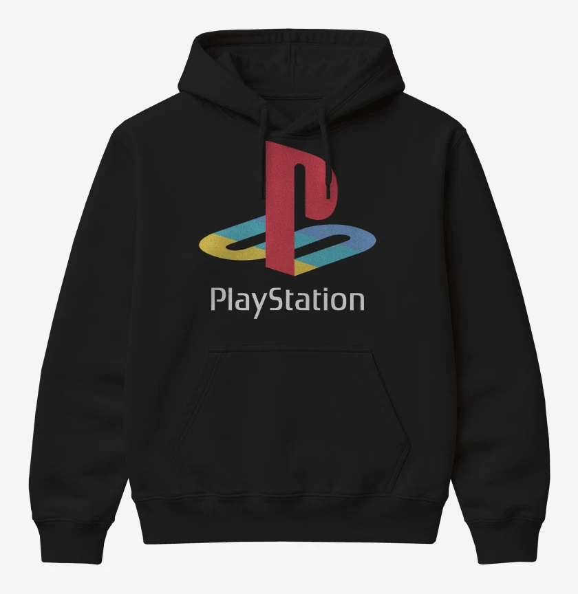 Poleron Canguro básico Negro de Consolas Playstation