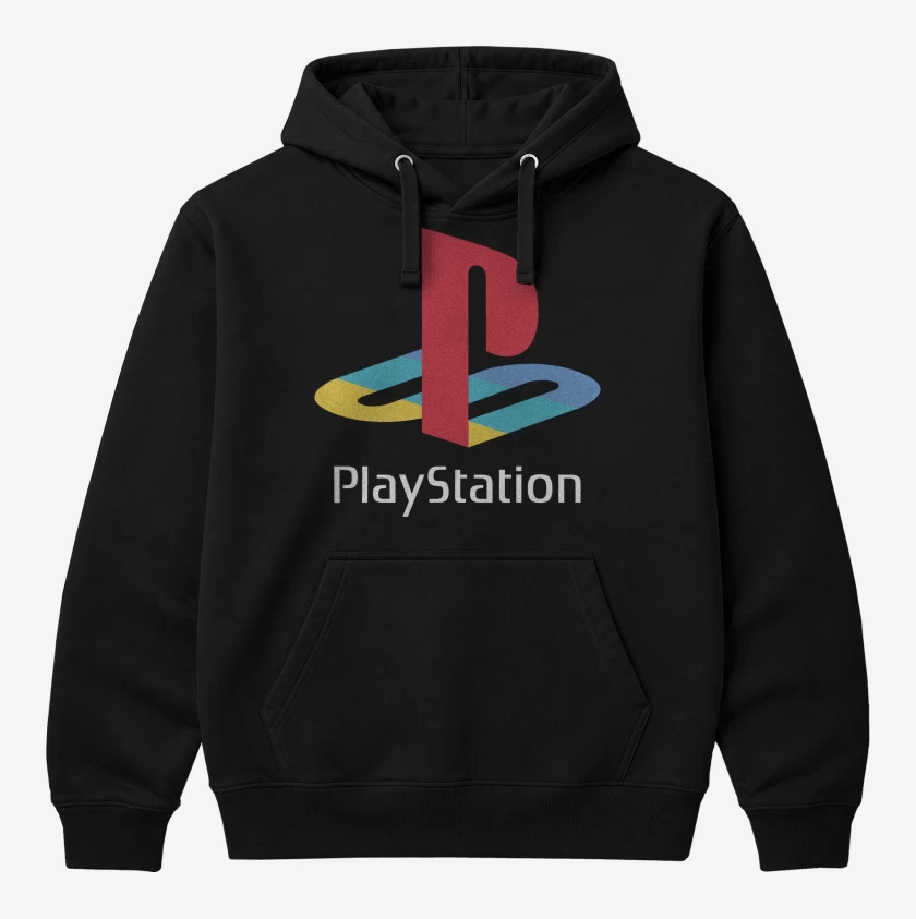 Polerón Canguro Negro de Consolas Playstation