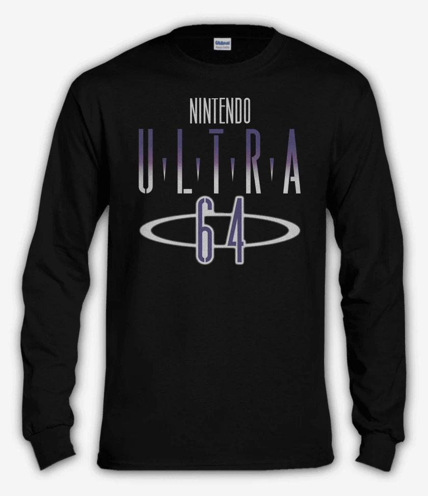 Polera manga larga Negro de Consolas 64 ULTRA