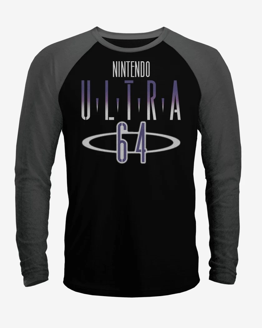 Polera Raglan Negro / Negro Heather de Consolas 64 ULTRA