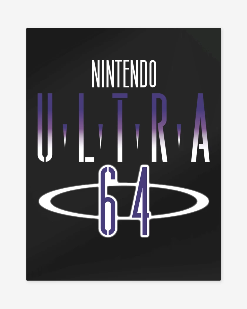 Print metalico Negro de Consolas 64 ULTRA