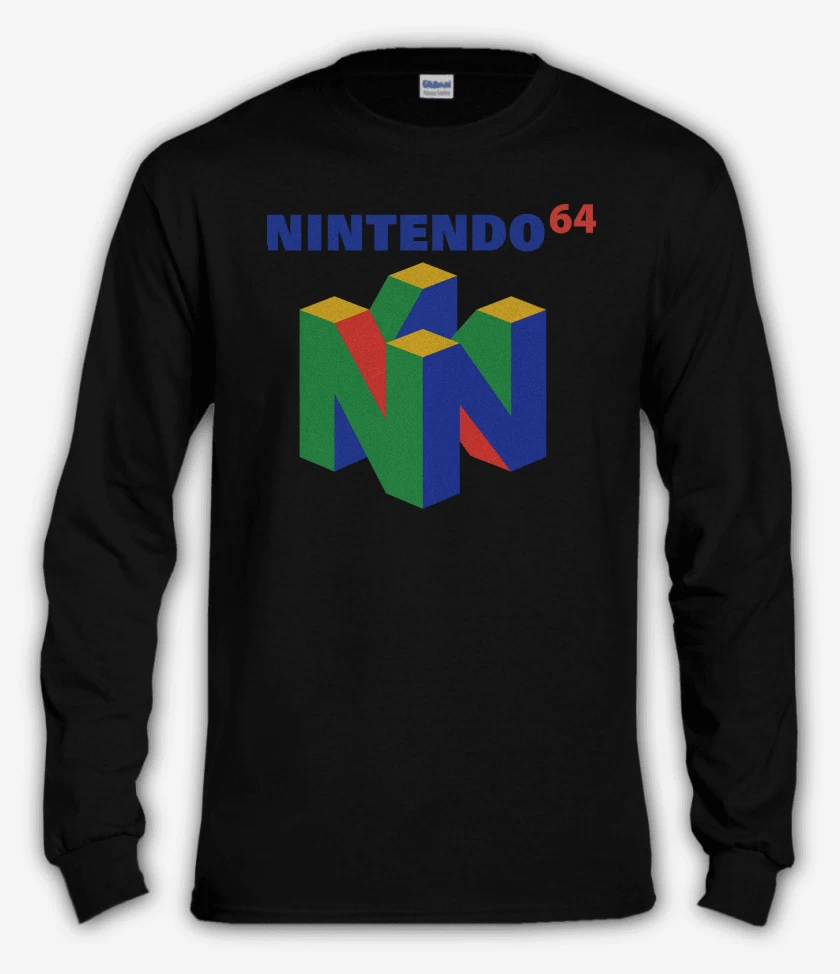 Polera manga larga Negro de Consolas LA 64